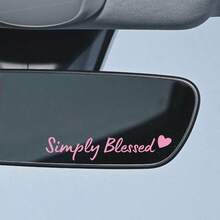 1 pieza Pegatina en inglés "Simple Blessed", adecuada para espejo retrovisor de coche, portátil, cuaderno - Simplemente bendecido - Ver 3