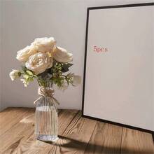 5/10pcs Shatterproof Transparent Plastic Cylinder Vases, Thick Bohemian Style Party Decor Suitable For Various Festivals, Weddings, Birthdays, Home Decor, Centerpieces For Floral Arrangements And Minimalist Dining Table Decorations - B - View 10