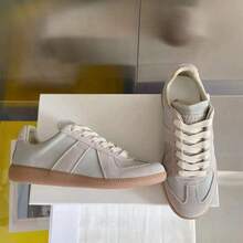 Zapatos casuales unisex, talla 36-45, zapatos casuales de mujer y zapatos deportivos de hombre, zapatos planos de suela blanda con cordones, zapatos cómodos y livianos de hombre para uso diario, de corte bajo,,,,,Nuevas zapatillas de entrenamiento retro alemanas para hombre, zapatillas casuales versátiles de cuero genuino con suela suave, zapatillas con cordones y suela plana estilo , zapatillas de skate. - Gris - Ver 13