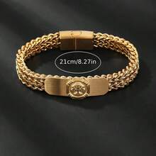 SENLANSP 1pc Elegant 316L Stainless Steel Tree Element Bracelet, Suitable For Couples Date And Valentine's Day Gift - Bracelet - View 3