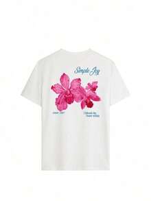 1 Piece Women's Basic Tops, Regular Fit Short Sleeve Cotton Streetwear, Soft Summer Beach Top - Putih 4 - View 2
