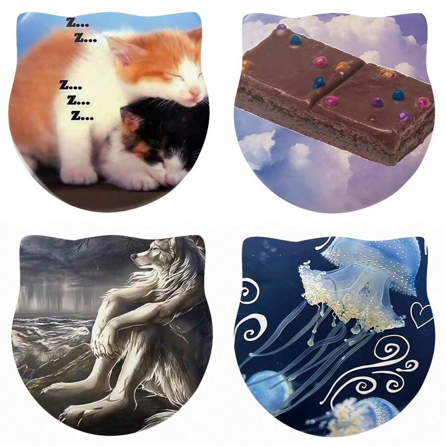 5.8cm/2.28inch Cat Shaped Brooch Pin, 2D Flat Design, High-Quality Metal Accessory, Suitable For Decorating Clothes, Hats, Backpacks, Fun Gift For Friends, Classmates, Colleagues, And Relatives - Multicolor - View 1