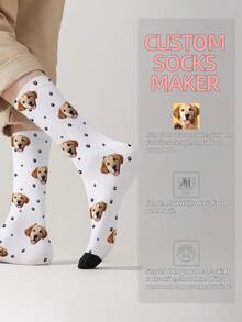 1 Coppia di Calzini Personalizzabili con Stampa Viso, Calzini con Foto Personalizzata, Calzini Stampati, Calzini Divertenti con Viso, Possibilità di Inserire Qualsiasi Immagine di Viso sui Calzini, Adatti per Anniversario, San Valentino, Compleanno, Matrimonio, Festa della Mamma, Festa del Papà, Migliore Amico, Regalo per Mamma/Papà - Multicolore - Visualizzare 11