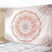 1 buah Permadani Mandala Mawar Merah Muda Gaya Bohemian, Cocok untuk Dekorasi Kamar Tidur, Dicetak dengan Pola Bunga Mawar, Dekorasi Gantung Dinding - 1PC - View 10