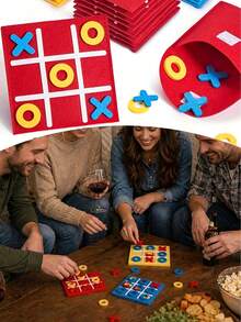 10sets/5sets Colorful Felt Tic Tac Toe Party Toys, Suitable For Back To School Party Gifts, Fun Board Game, Classroom Activity Props, Ideal For School Opening Season, Birthday Party, Gift Bags And Various Holiday Events And Parties, Best Gift Choice For Students, Random Colors - Multicolor - View 9