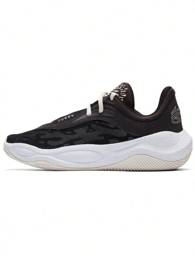 Under Armour Curry Flow 11 透氣網面防滑耐磨男女低筒實戰籃球鞋 - 黑色 - 查看 1