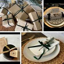 5 Yardas/Paquete Cinta de terciopelo de 3/8 pulgadas, colores surtidos, envolver regalos, manualidades DIY, lazos, coronas, decoración de bodas, Acción de Gracias - 5 tamaños de 10 mm - Ver 3