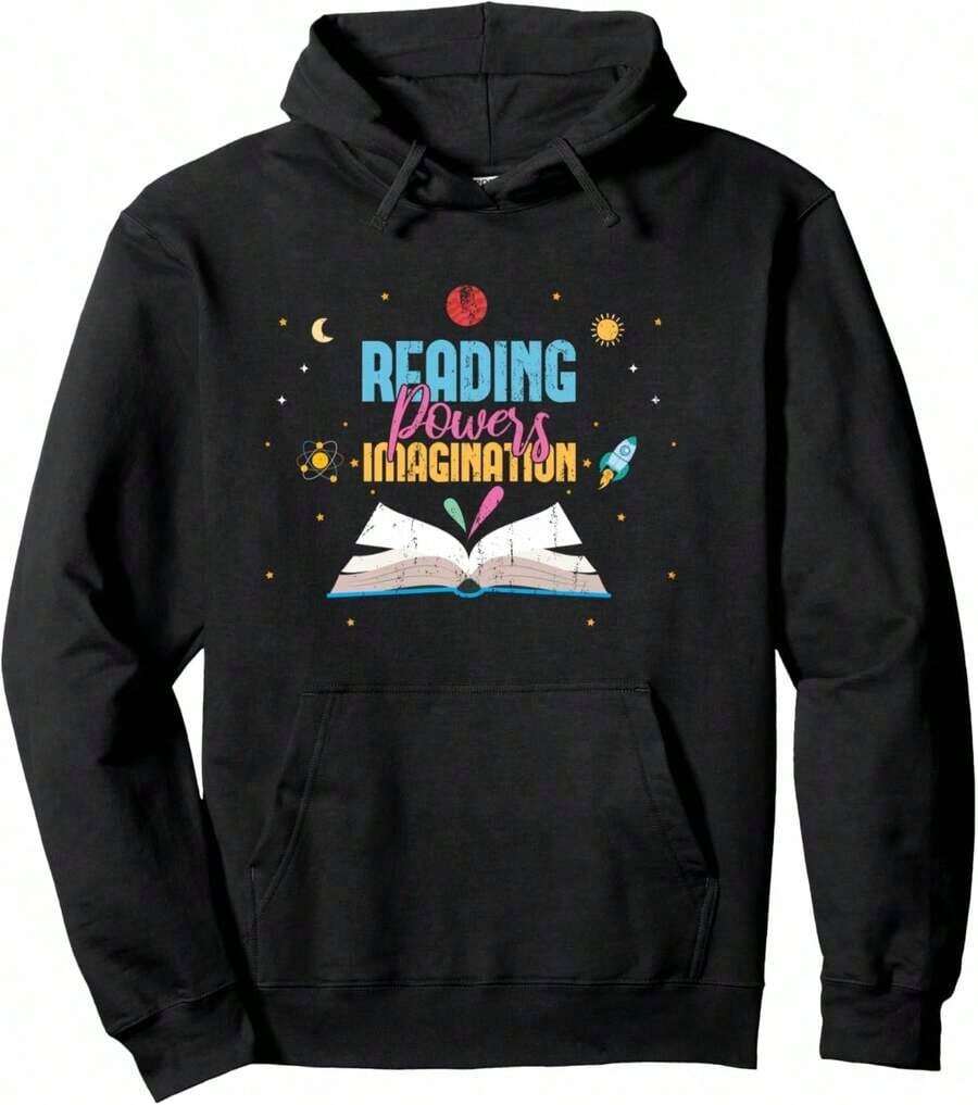 Book Nerd Compatible, Fun Gift For Readers, Book Lovers, Men And Women, Hoodie. - 黑色19 - 查看 1
