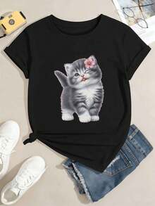 Women T-Shirts - Black - View 2