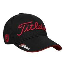Sports Cap - Four Squares With a Top - Black and Red - View 2