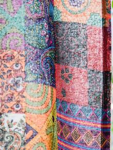 Bubaba 1pc Colorful Patchwork Pattern Blackout Curtains, Bohemian Rectangular Vintage Style Decorative Window Curtains Suitable For Party, Cafe, Gym, Bedroom, Living Room, Dining Room, Kitchen, Home Use, All Season - Multicolor - View 12