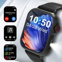 New High-Definition Touch Screen Smart Watch (Unisex): Wireless Calling, Camera, Music Control, Sports Modes, Alarm/Message & Call Reminder, Customizable Screen, Compatible With IOS And Android - Multicolor - View 1