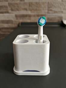 2pcs Electric Toothbrush Head Storage Box, Toothbrush Head Holder, Plastic Bathroom Countertop Storage Box, Space-Saving Bathroom Countertop Storage Rack, Independent Toothbrush Holder, No Installation/No Power Required - Multicolor - View 9