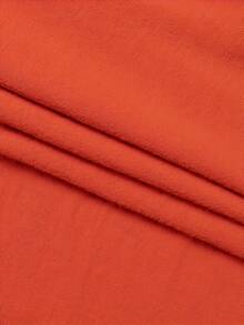 Solid Color Jumpsuit - Orange-red - View 3