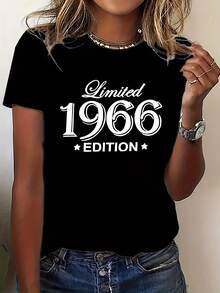 Women's T-Shirt For Spring And Summer - Black - View 1