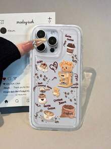Liquid Silicone Protective Case With Vintage "Large Espresso" Coffee Cup Pattern In Milky White, Compatible With IPhone And Galaxy - 多色 3 - 查看 3
