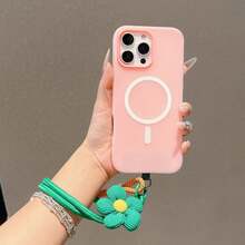 1pc Dopamine-Enhanced Mobile Phone Lanyard/Wrist Strap, Colorful Card Keychain, Anti-Loss, Cute Flower Mobile Phone Strap - Multicolor - View 5