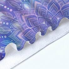 1 Stück Traumhafter Mandala Muster Lila & Blau Strandtuch, super weiche Mikrofaser extra große Stranddecke, hochabsorbierend, geeignet für Reisen, Schwimmbad, Tauchen, Surfen, Yoga, Camping, in verschiedenen Größen erhältlich, Strandaccessoires - Mandala-Muster - Übersicht 10
