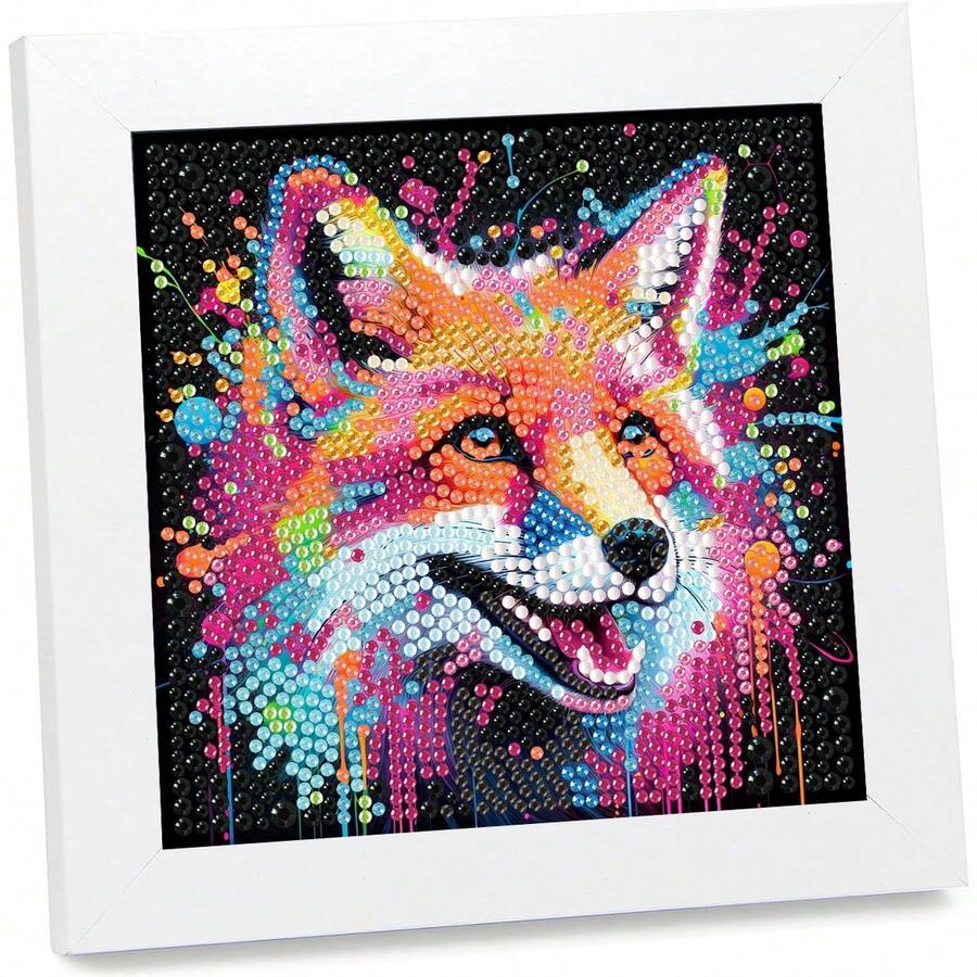 DIY 5D Diamond Painting Kit - Animal - Little Fox Pattern, Full Round Acrylic Diamonds - Shiny Diamonds, Home Decor Handicraft Gift - View 1