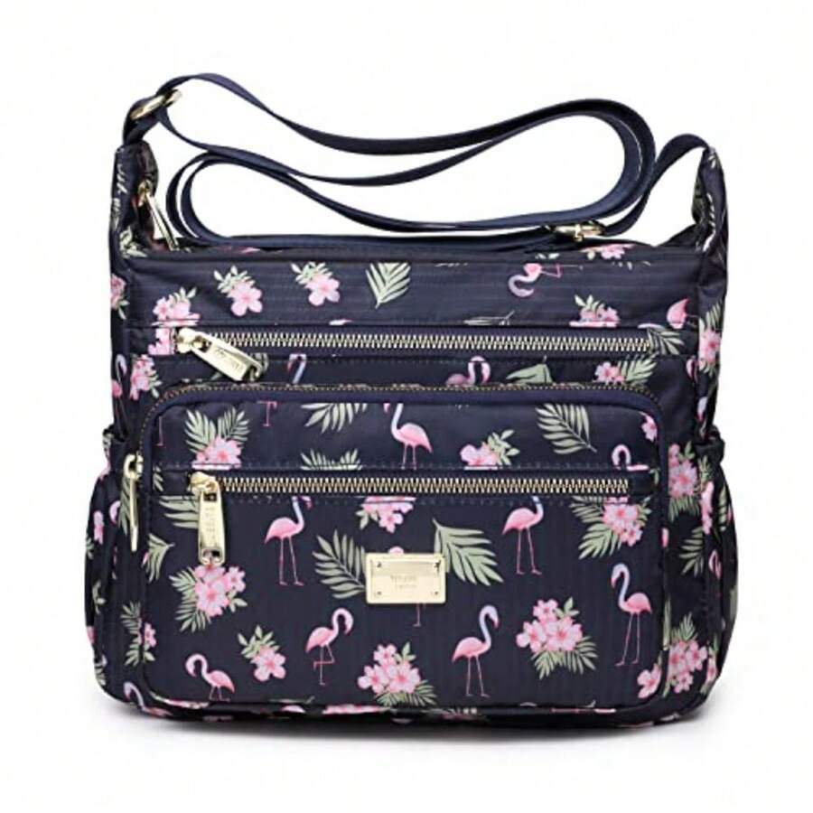 Pealwel Women Shoulder Handbag Roomy Multiple Pockets Bag Ladies Crossbody Purse Tote Top Handle Satchel - 鳥 - 查看 1