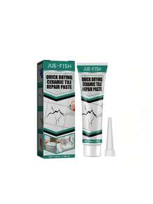 JUE FISH Ceramic Tile Repair Paste - Repairs Damaged, Cracked Tiles, Suitable For Tiles, Marble, Bathtub, Furniture, Toilet. Fast Drying With Repair And Filling Functions. Waterproof And Quick Drying, Makes Your Tile Floors, Walls, Kitchen Surfaces And Bathrooms Look Brand New. - A - View 9