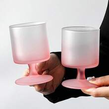 2 buc pahare de cocktail roz, pahare de vin, fluture de șampanie, potrivite pentru diverse băuturi alcoolice și nealcoolice, design unic de culoare, perfecte pentru petreceri și întâlniri - Roz - Vizualizare 11