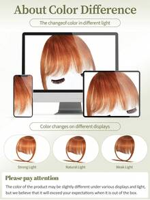 DNE HAIR 100% 真人髮無縫隱形瀏海髮片 33# 栗紅色 健康原髮 自然輕盈瀏海假髮 柔軟絲滑親膚 不掉髮不糾結 易安裝易拆卸 可重複使用 適合女性女孩初學者 日常妝容 度假 街頭風 結婚造型 - S33 - 查看 11