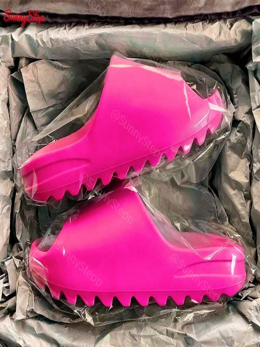 Sandalias Unisex de Verano Diseño Ergonómico Suela Antideslizante Cómodas y Resistentes para Casa Baño Playa Piscina y Uso Casual Diario - Rosa Fucsia - Ver 1