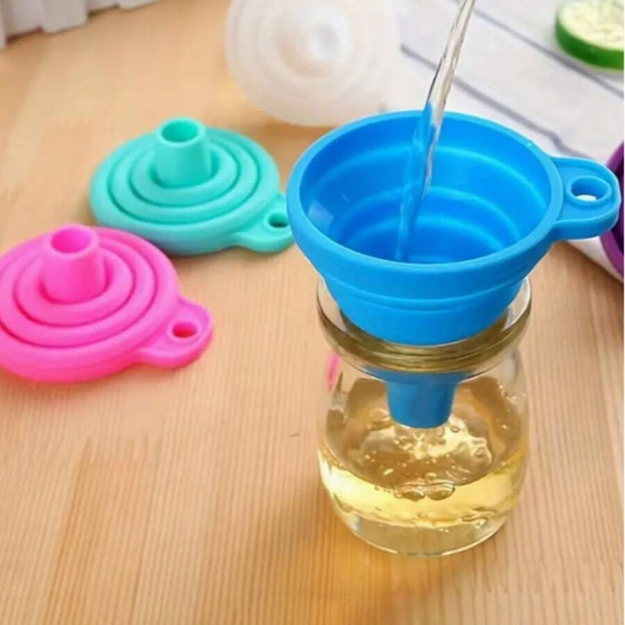 1/2pcs Foldable Funnel, Suitable For Water Bottle Liquid Transfer, Kitchen Tool, Kitchen Accessory