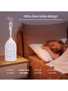 Send 3 oils,Star Hollow Design Oil Diffuser 7 Changing LED Lights, Ultra Quiet & Auto Shutdown for Safety - Mist - Ver 5