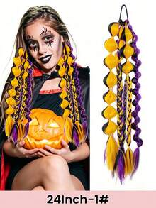 24 Inch Color Bubble Fried Dough Twists Braid, Various Color Combinations, Sweet And Cool Fried Dough Twists Braid - Multicolor - View 14