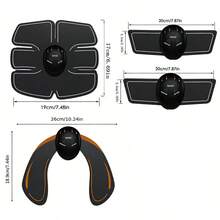 AXH Muscle Stimulator Abdominal Trainer - Unisex (Battery Version) - Black - View 7