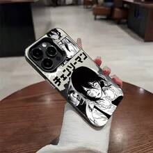 Funda protectora para iPhone 17 PROMAX 16 15 14 13 12 11 XSMAX, diseño estampado de estilo manga en blanco y negro, con estética animación, detalle chica pelo largo escena lectura interior, acabado anti-deslizante, resistente a golpes, ajuste perfecto, protección bordes parte trasera, material duradero alta calidad, ligero delgado, compatible carga inalámbrica, único amantes la cultura animada - rosa - Ver 11