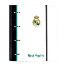 4 Ring Binder Real Madrid Team 26/27 For Kids And Teens, Hard Covered With Elastic Closure, Replacement A4 100 Sheets Graph Paper 5x5 Mm 80 G/M² - Standard (2) - View 1