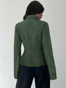Women Blazers - 軍綠色 - 查看 2