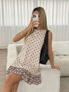 Women Plus Size Sports Dresses - Khaki - View 13