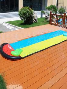 PVC Inflatable Water Slide, Water Surfboard, Outdoor Single/Double Water Spray Slide - Multicolor - View 18