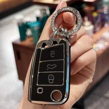 Car Key Shell With Keychain, Suitable For Golf 7, Tiguan, SEAT Ateca, Leon, Ibiza, And Other Models, Can Be Used As Keychain, Key Shell Accessory, Gift, Souvenir, Car Accessory, Bag Pendant, Backpack Decoration, Cute Gothic Y2K Style Suitable For School, Students, Etc. - Multicolor - View 21