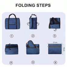 Bolsa de viaje Beurlike para Spirit Airlines, 18 x 14 x 8 pulgadas, plegable, marina, con correa de hombro acolchada y capacidad de 30 litros - Azul marino - Ver 6