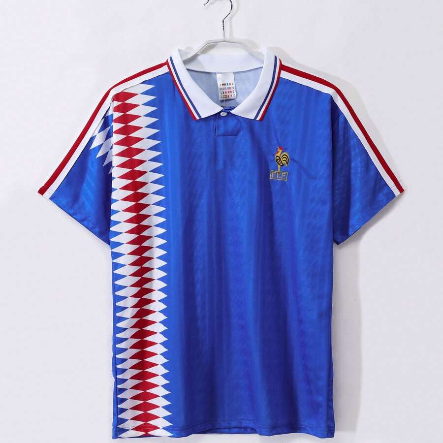 2026 European Championship And World Cup Retro Jersey, French National Team Short Sleeve Jersey, Retro Football Shirt - Thủ tướng Pháp năm 1994 - Xem 1