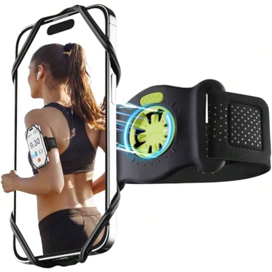 Bone Run Tie Connect Kit 2 netic Soporte nético de teléfono para, Brazalete Deportivo de liberación rápida Compatible con iPhone 16 15 13 Pro MAX Galaxy, se Adapta a 4.7''-7.2 - Revista de bicicletas - Ver 1
