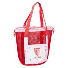 Sevilla FC 塞維利亞足球俱樂部男女通用沙灘包，帶前袋、抽繩封口和頂部提手，官方授權，均碼 (ST)，是海灘和泳池的理想之選 - 免費送貨 ✅ 西班牙大陸地區 24/48 小時送達 - 口袋 - 查看 2