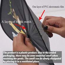 2pcs Car Side Window Sunshade, PVC Static Cling + Suction Cup Cartoon Design Sun Blocker, Heat Insulation - Black - View 6