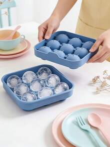 1pc 9-Cavity World Cup Soccer Ball Shaped Silicone Ice Tray, 3D Soccer Ball Ice Sphere Mold, For Making Whiskey Cocktail Ice Balls, Suitable For Sports Theme Parties And Home Bars - Multicolor - View 3