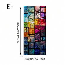 1/5 piezas Película de ventana estilo vidrio teñido con privacidad, diseño geométrico colorido, adhesivo estático decorativo para vidrio, para hogar, baño, cocina, sala de estar, anti UV - Lámina para ventanas - Ver 17
