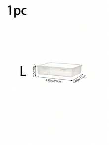 1pc Transparent Plastic Storage Box, Rectangular Plastic Desktop Skincare & Cosmetic Organizer Box, Simple Storage Box With Lid - Space-Saving Design, Suitable For School Supplies And Desk Organization, Durable ABS Material, Ideal For Home And Office Use, Desk Organizer | Stylish Storage Box | Durable Plastic Box, Desk Storage Box - Storage Box - View 10