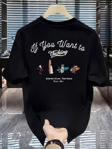 New T-Shirt, 100% Cotton, Machine Washable, Suitable For Spring, Summer And Autumn, Casual Style, Comfortable Fit, Modern Design, Versatile For Daily Use, Soft Fabric, Style A. - Black - View 11
