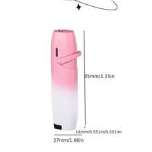 Adjustable Windproof Jet Flame Lighter Without Butane Gas, Mini Portable Torch Lighter, Cute Stylish Lighter For Ladies, Multipurpose Lighter For Camping Barbecue Kitchen Use, Ideal Gift For Women(No Gas) - 藍紅色 - 不含丁烷氣體 - 查看 4