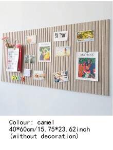 1pc 40*60cm Felt Vertical Groove Board, Nordic Style Creative Felt Message Board, Photo Background Wall Decor, Work Display Board - Felt Vertical Groove Plate - View 1