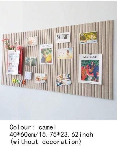 1 tấm bảng nỉ rãnh dọc 40*60cm, bảng tin nhắn bằng nỉ sáng tạo phong cách Bắc Âu, trang trí tường phông nền chụp ảnh, bảng trưng bày công việc.